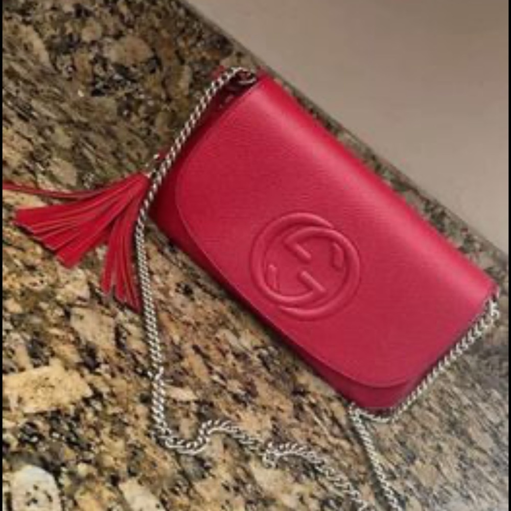 gucci soho chain flap bag authentic!